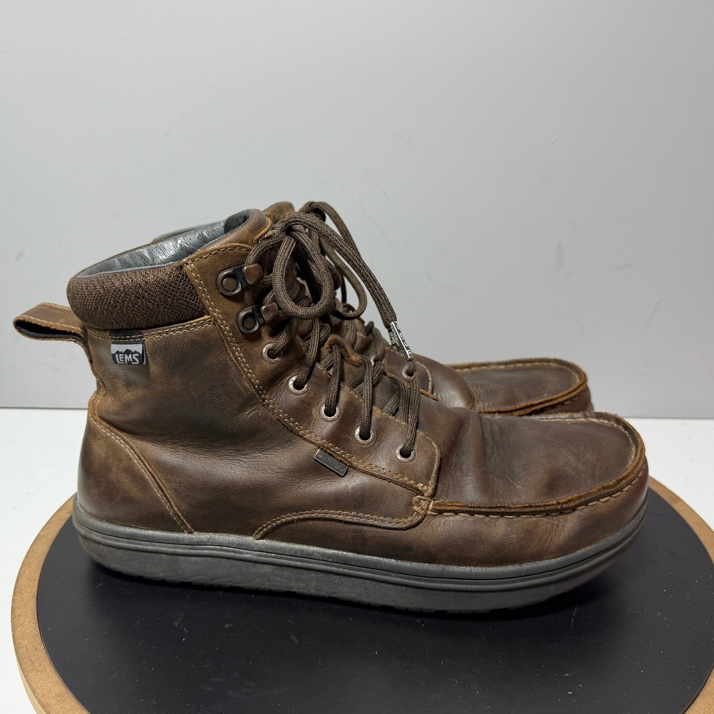 Lems Boulder Boot Grip Waterproof Men 12.5 Dakota Brown Leather Hiking Gorpcore